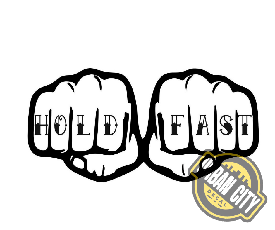 Hold Fast Knuckle Tattoo