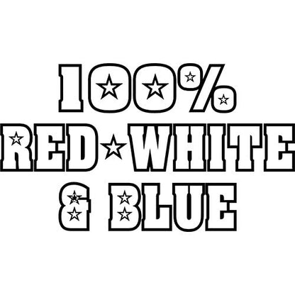 100% Red, White & Blue