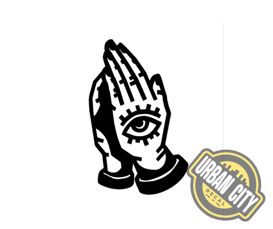 Praying Hands - Old School Tattoo Style