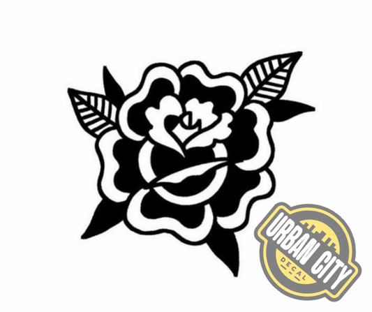 Old School Rose Tattoo