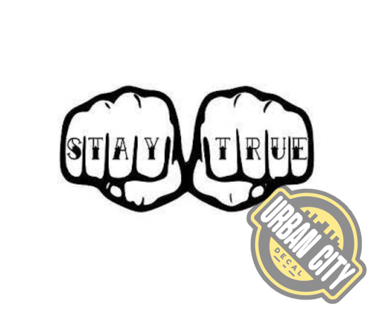 Stay True - Old School Knuckle Tattoo Style