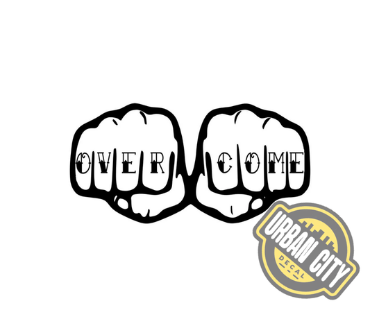 Over Come - Old School Knuckle Tattoo
