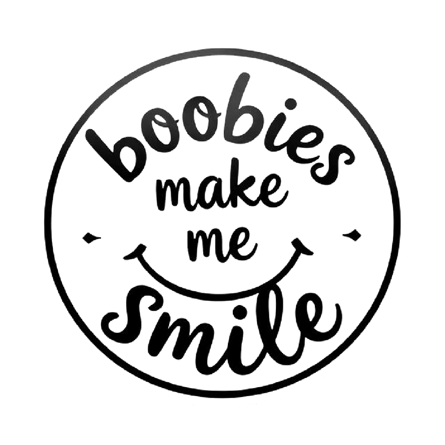 Boobies Make Me Smile Funny Decal