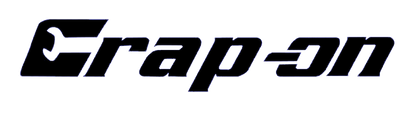 Black stylized lettering reading “Crap On” on a transparent background.