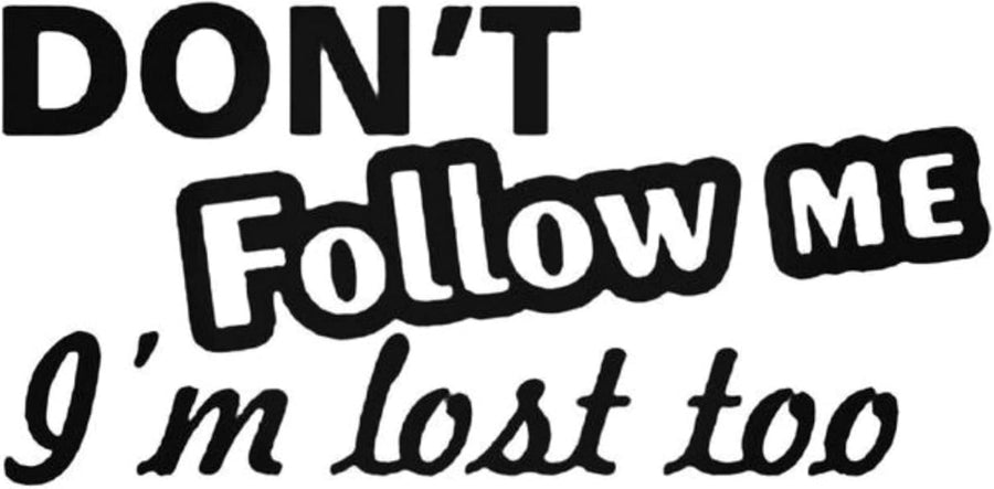 Don't Follow Me I'm Lost Too