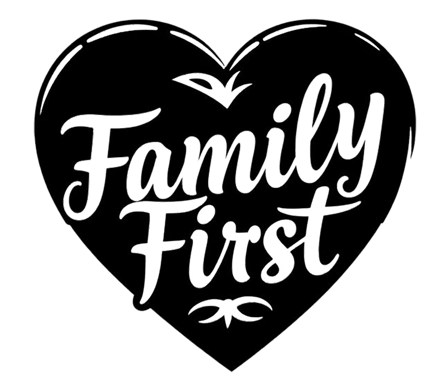 Family First Heart Decal