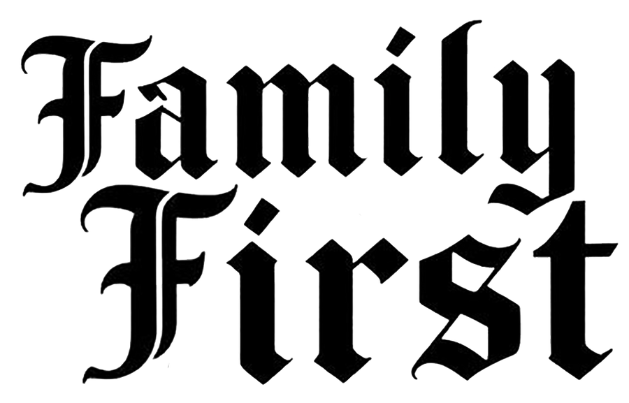 Family First Gothic Lettering Decal