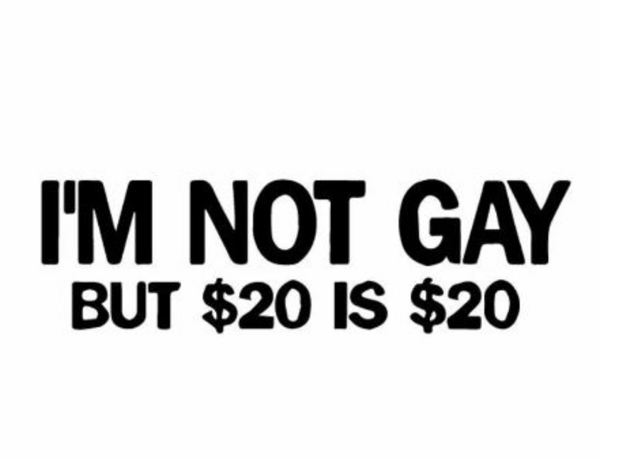 I'm Not Gay But $20 is $20