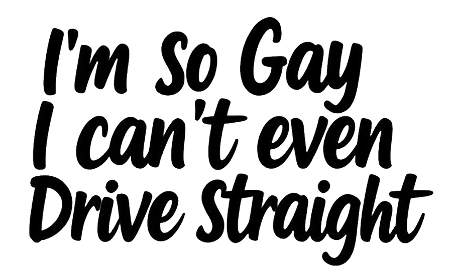 I'm So Gay I Can't Even Drive Straight Decal