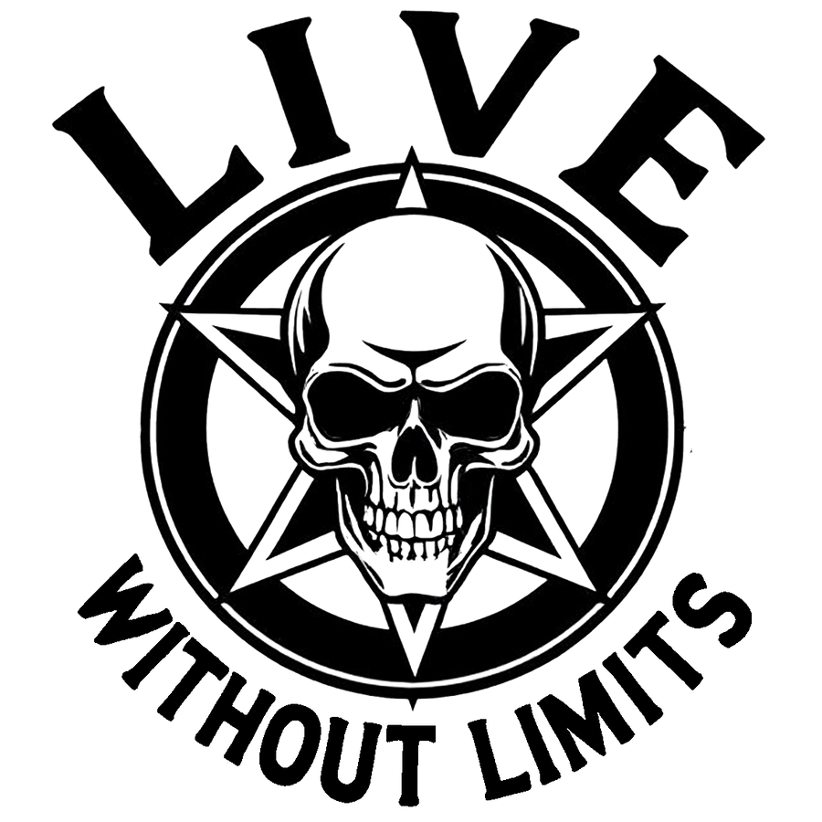 Live Without Limits Skull Pentagram Decal