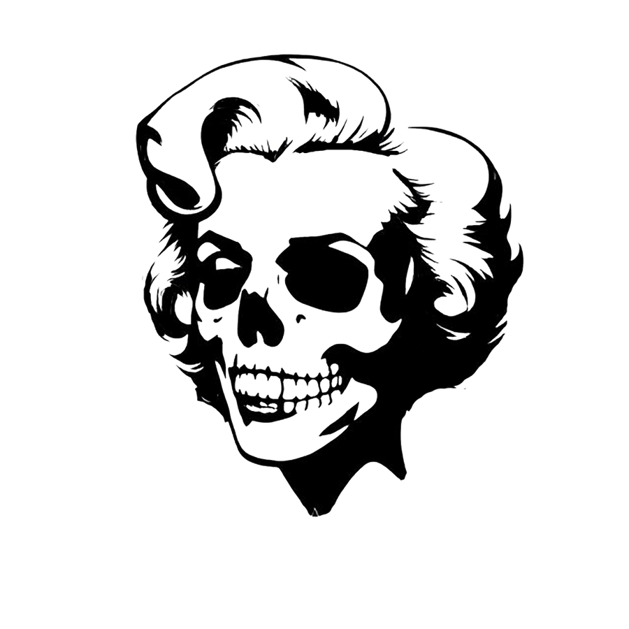 Marilyn Monroe Skull Decal