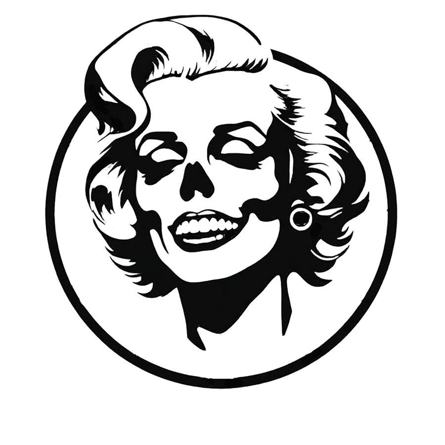 Marilyn Monroe Skull Portrait Decal