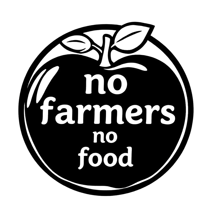 No Farmers No Food Apple Decal