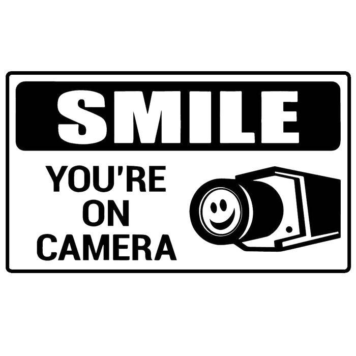 Smile You're on Camera Decal