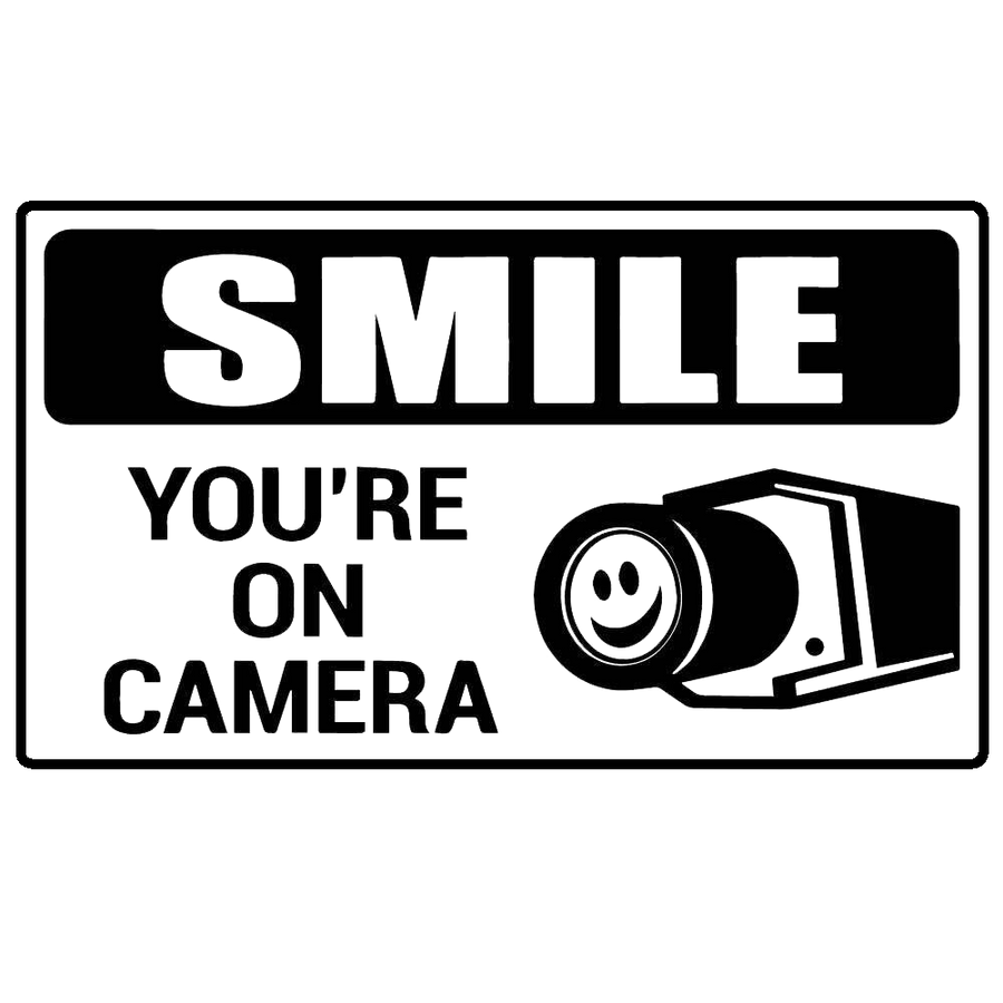 Smile You're on Camera Decal