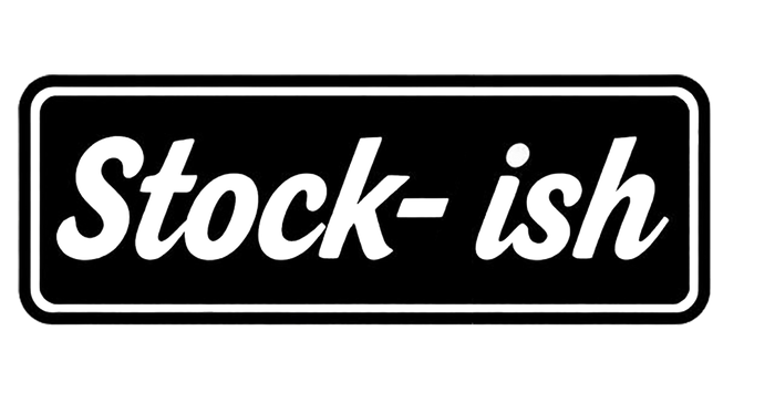 Stock-ish Black and White Funny Text Decal