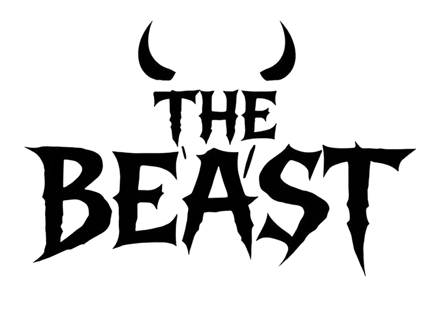 The Beast Horned Text Decal