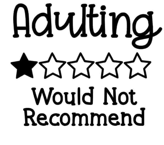 Adulting would not recommend