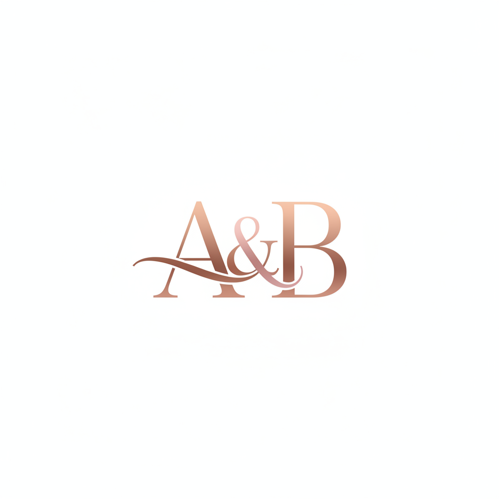 Elegant Wedding Monogram Logo Design