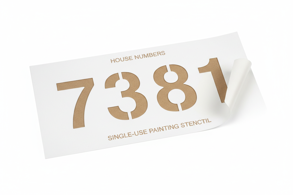 Four Number House Number Vinyl Stencil