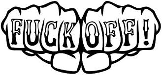 Fuck Off Knuckle Tattoo