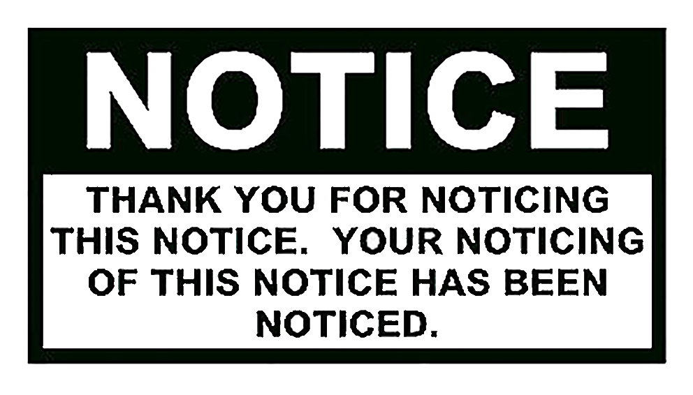 Thanks You For Noticing