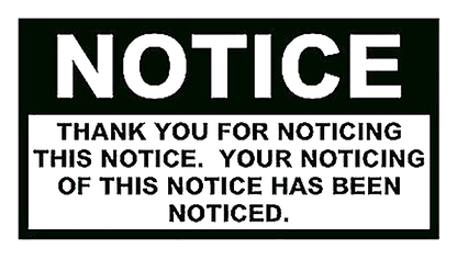 Thanks You For Noticing