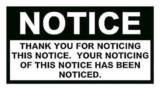 Thanks You For Noticing