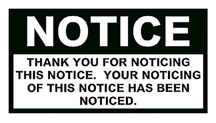 Thanks You For Noticing