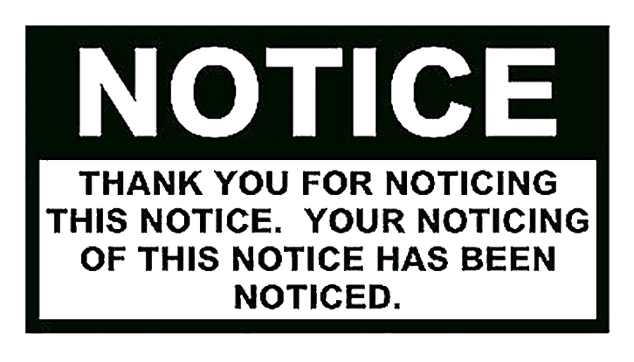 Thanks You For Noticing