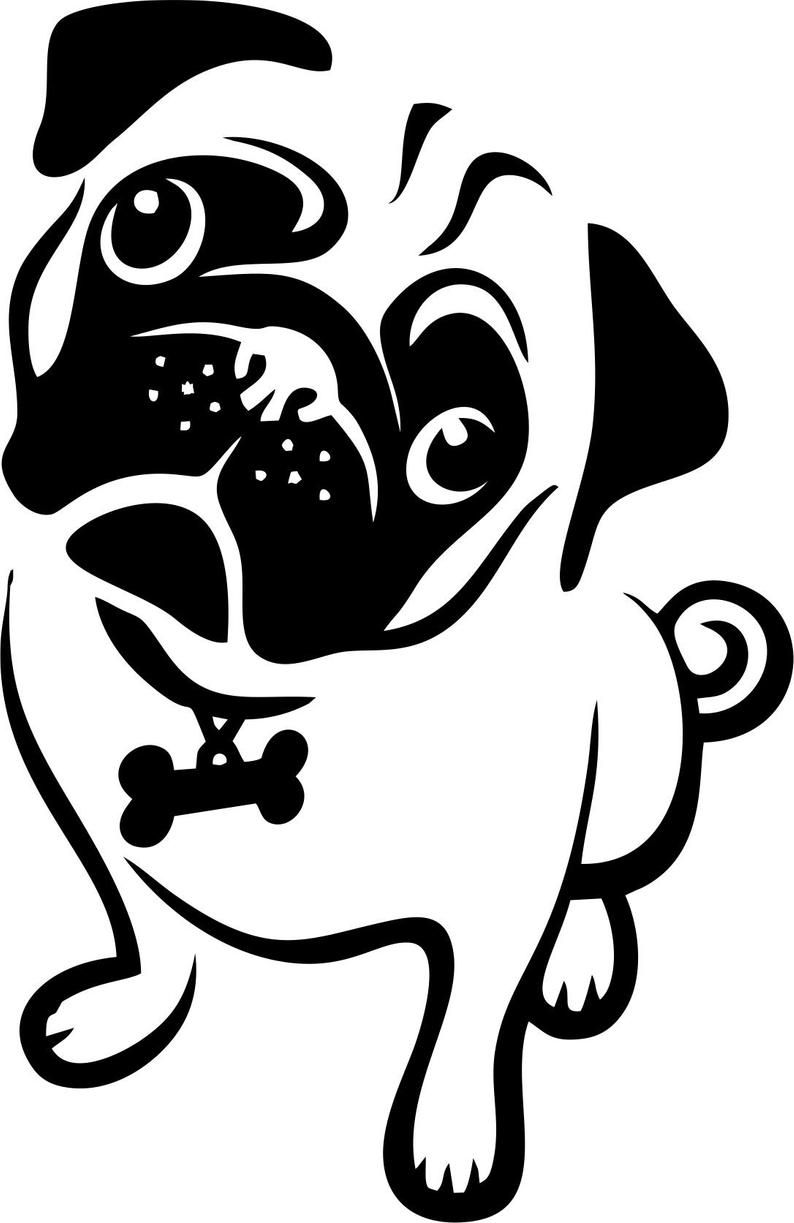 Pug Dog Decal