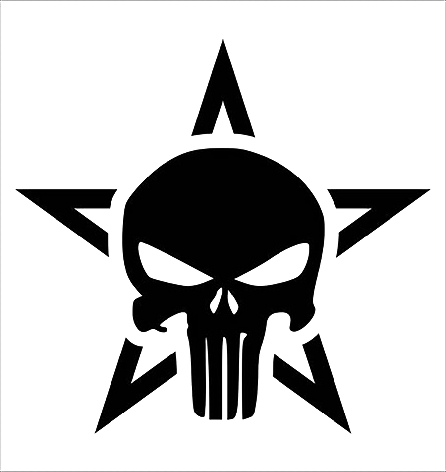 Punisher Star Skull Decal