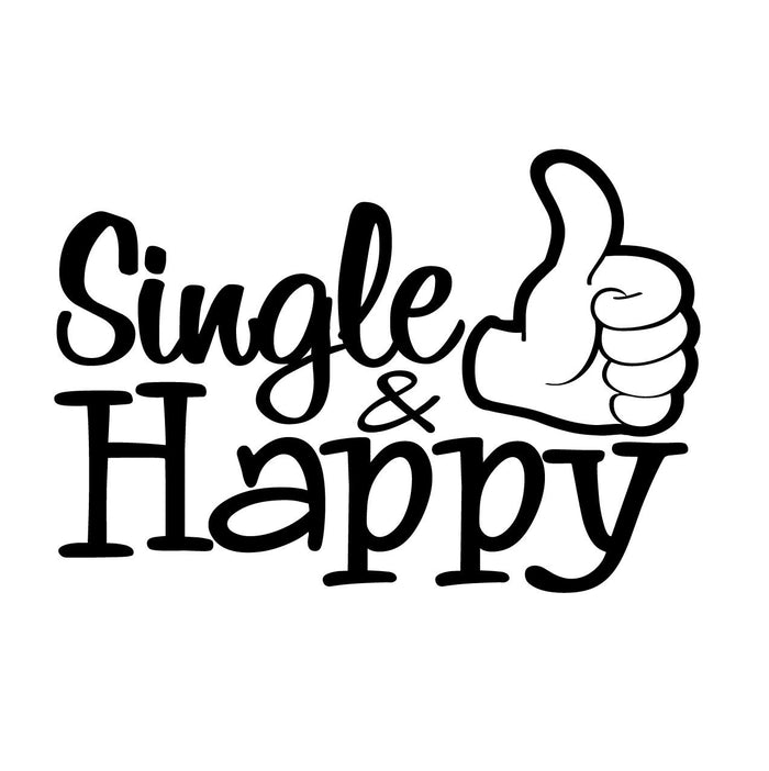 Single & Happy Thumbs Up Decal