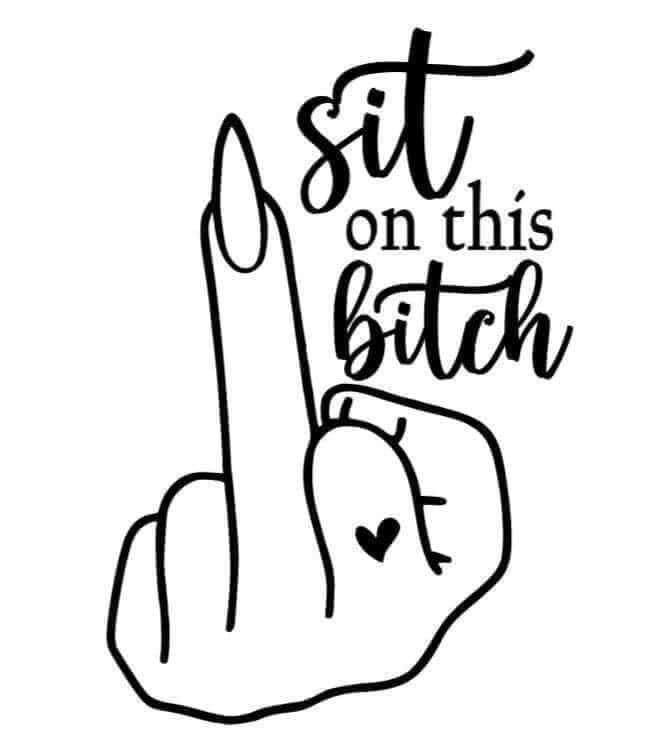 Sit On This Bitch Offensive Hand Gesture Decal