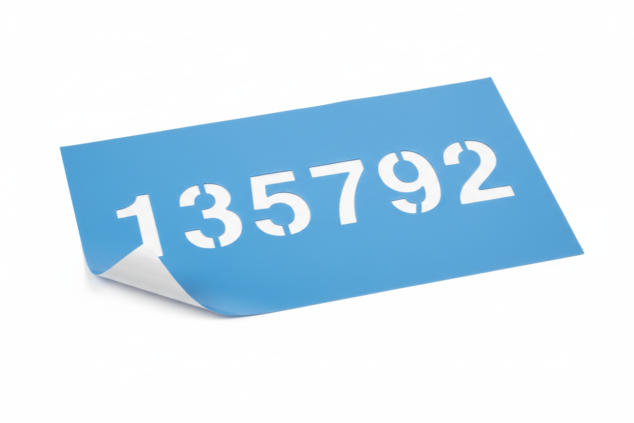 Six Number Vinyl Stencil 135792