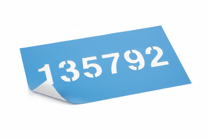 Six Number Vinyl Stencil 135792
