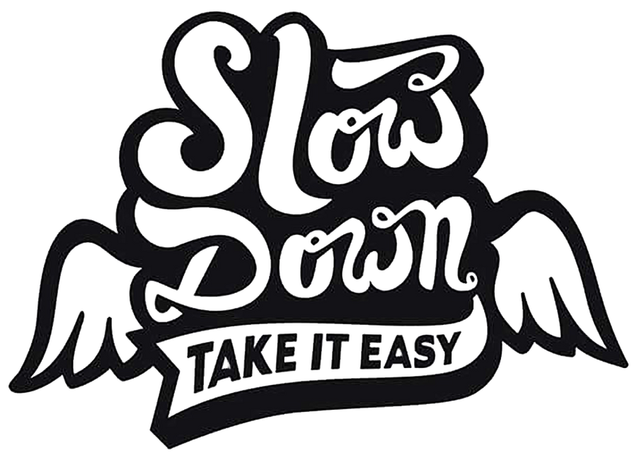 Slow Down Take It Easy Winged Decal
