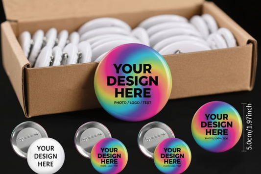 Vibrant colorful pins mockup 5