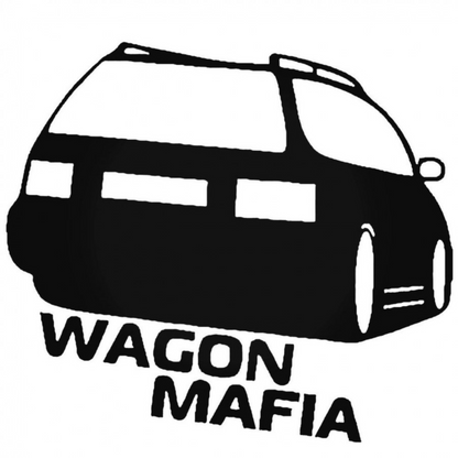 Black silhouette of a Volkswagen Passat wagon with the words "WAGON MAFIA" beneath it.