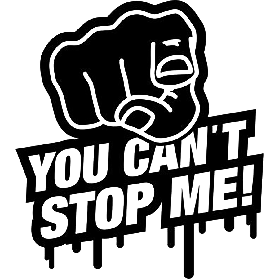 You Can't Stop Me Fist Decal